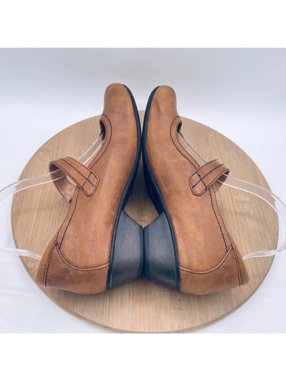 Taos Shoes Womens 9 40 Brown Leather Comfort Mary Jane Mambo Heels